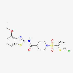 1-((5-chlorothiophen-2-yl)sulfonyl)-N-(4-ethoxybenzo[d]thiazol-2-yl)piperidine-4-carboxamide - 941896-59-9