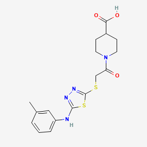 1-[2-({5-[(3-Methylphenyl)amino]-1,3,4-thiadiazol-2-yl}sulfanyl)acetyl]piperidine-4-carboxylic acid - 731801-14-2