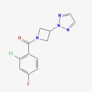 (3-(2H-1,2,3-triazol-2-yl)azetidin-1-yl)(2-chloro-4-fluorophenyl)methanone - 2177060-47-6
