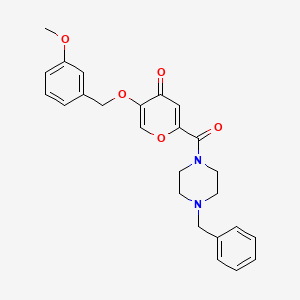 2-(4-benzylpiperazine-1-carbonyl)-5-((3-methoxybenzyl)oxy)-4H-pyran-4-one - 1021209-71-1