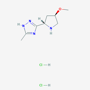 5-[(2S,4R)-4-methoxypyrrolidin-2-yl]-3-methyl-1H-1,2,4-triazole dihydrochloride - 1909294-13-8
