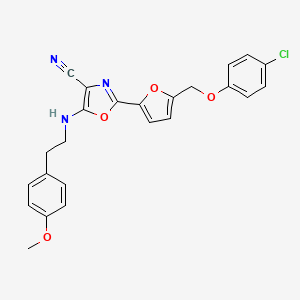 2-{5-[(4-Chlorophenoxy)methyl]furan-2-yl}-5-{[2-(4-methoxyphenyl)ethyl]amino}-1,3-oxazole-4-carbonitrile - 931704-53-9