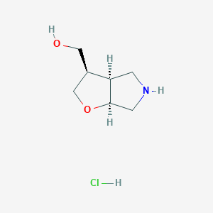 [(3R,3As,6aS)-3,3a,4,5,6,6a-hexahydro-2H-furo[2,3-c]pyrrol-3-yl]methanol;hydrochloride - 2375248-05-6
