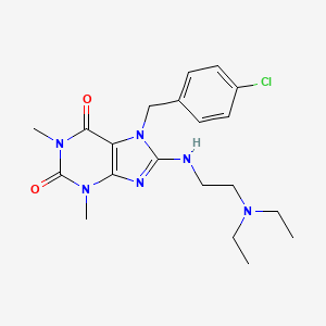 7-(4-chlorobenzyl)-8-{[2-(diethylamino)ethyl]amino}-1,3-dimethyl-3,7-dihydro-1H-purine-2,6-dione - 359903-30-3
