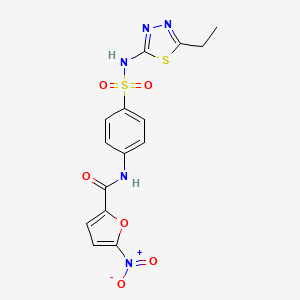 N-[4-[(5-ethyl-1,3,4-thiadiazol-2-yl)sulfamoyl]phenyl]-5-nitrofuran-2-carboxamide - 301307-64-2