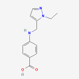 4-{[(1-ethyl-1H-pyrazol-5-yl)methyl]amino}benzoic acid - 1006963-97-8