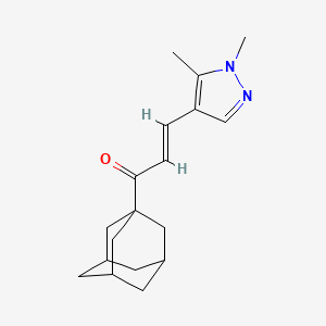 Propenone, 1-(adamantan-1-yl)-3-(1,5-dimethyl-1H-pyrazol-4-yl)- - 959003-65-7