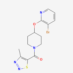 (4-((3-Bromopyridin-2-yl)oxy)piperidin-1-yl)(4-methyl-1,2,3-thiadiazol-5-yl)methanone - 1448068-91-4