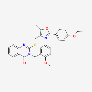 2-({[2-(4-ethoxyphenyl)-5-methyl-1,3-oxazol-4-yl]methyl}sulfanyl)-3-[(2-methoxyphenyl)methyl]-3,4-dihydroquinazolin-4-one - 1114878-48-6