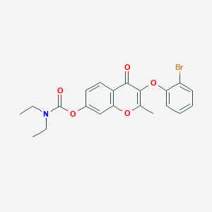 3-(2-bromophenoxy)-2-methyl-4-oxo-4H-chromen-7-yl diethylcarbamate - 637752-83-1