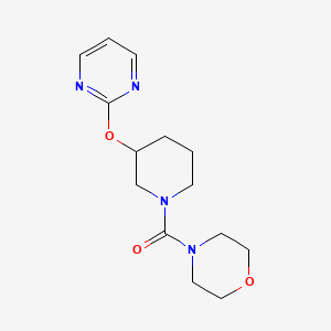 4-[3-(pyrimidin-2-yloxy)piperidine-1-carbonyl]morpholine - 2034576-56-0