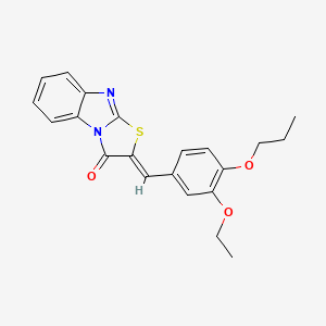 (2Z)-2-(3-ethoxy-4-propoxybenzylidene)[1,3]thiazolo[3,2-a]benzimidazol-3(2H)-one - 617696-88-5