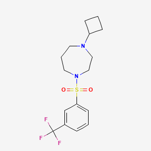 1-cyclobutyl-4-[3-(trifluoromethyl)benzenesulfonyl]-1,4-diazepane - 2192746-64-6