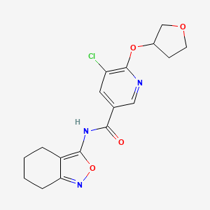 5-chloro-6-(oxolan-3-yloxy)-N-(4,5,6,7-tetrahydro-2,1-benzoxazol-3-yl)pyridine-3-carboxamide - 1904083-88-0