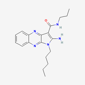 2-amino-1-pentyl-N-propyl-1H-pyrrolo[2,3-b]quinoxaline-3-carboxamide - 587009-10-7