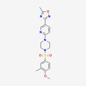 1-(4-methoxy-3-methylbenzenesulfonyl)-4-[5-(5-methyl-1,2,4-oxadiazol-3-yl)pyridin-2-yl]piperazine - 1219912-28-3