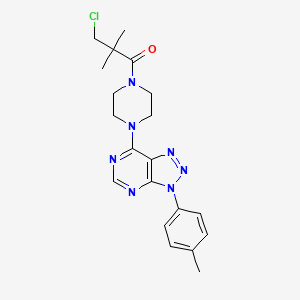 3-chloro-2,2-dimethyl-1-(4-(3-(p-tolyl)-3H-[1,2,3]triazolo[4,5-d]pyrimidin-7-yl)piperazin-1-yl)propan-1-one - 920219-29-0