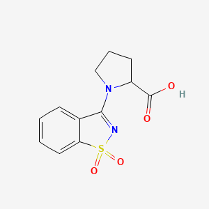 1-(1,1-Dioxo-1lambda6,2-benzothiazol-3-yl)pyrrolidine-2-carboxylic acid - 869651-71-8