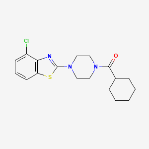 (4-(4-Chlorobenzo[d]thiazol-2-yl)piperazin-1-yl)(cyclohexyl)methanone - 897479-08-2