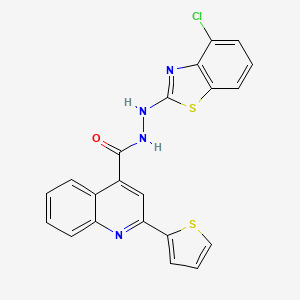 N'-(4-chlorobenzo[d]thiazol-2-yl)-2-(thiophen-2-yl)quinoline-4-carbohydrazide - 851979-20-9