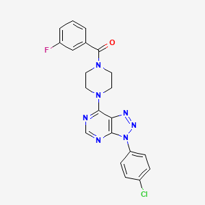 (4-(3-(4-chlorophenyl)-3H-[1,2,3]triazolo[4,5-d]pyrimidin-7-yl)piperazin-1-yl)(3-fluorophenyl)methanone - 923514-95-8