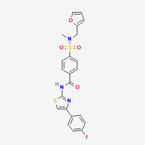 N-(4-(4-fluorophenyl)thiazol-2-yl)-4-(N-(furan-2-ylmethyl)-N-methylsulfamoyl)benzamide - 941959-84-8
