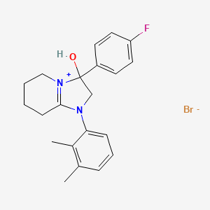 1-(2,3-Dimethylphenyl)-3-(4-fluorophenyl)-3-hydroxy-2,3,5,6,7,8-hexahydroimidazo[1,2-a]pyridin-1-ium bromide - 1101751-20-5