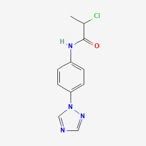 2-Chloro-N-(4-[1,2,4]triazol-1-yl-phenyl)-propionamide - 886499-35-0