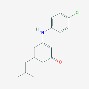 3-[(4-Chlorophenyl)amino]-5-(2-methylpropyl)cyclohex-2-en-1-one - 1024431-86-4