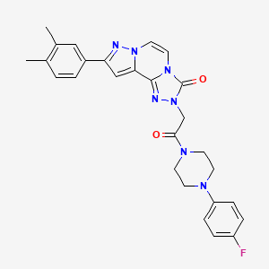 9-(3,4-DIMETHYLPHENYL)-2-{2-[4-(4-FLUOROPHENYL)PIPERAZINO]-2-OXOETHYL}PYRAZOLO[1,5-A][1,2,4]TRIAZOLO[3,4-C]PYRAZIN-3(2H)-ONE - 1207020-06-1