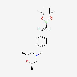 cis-2,6-dimethyl-4-({4-[(E)-2-(tetramethyl-1,3,2-dioxaborolan-2-yl)ethenyl]phenyl}methyl)morpholine - 1247001-44-0
