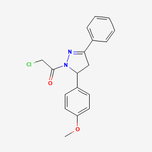 2-chloro-1-[5-(4-methoxyphenyl)-3-phenyl-4,5-dihydro-1H-pyrazol-1-yl]ethan-1-one - 380196-84-9