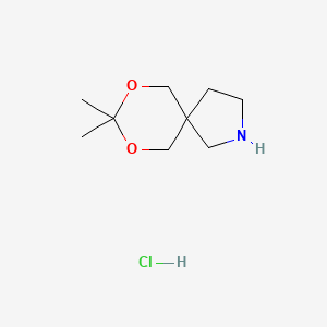 8,8-dimethyl-7,9-dioxa-2-azaspiro[4.5]decane hydrochloride - 2551119-92-5