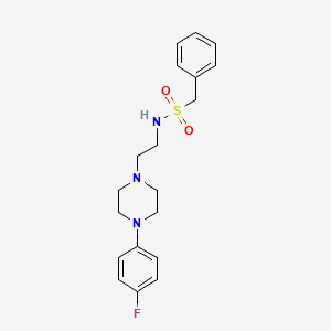 N-(2-(4-(4-fluorophenyl)piperazin-1-yl)ethyl)-1-phenylmethanesulfonamide - 1049437-89-9