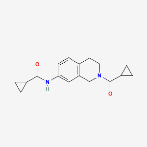 N-(2-(cyclopropanecarbonyl)-1,2,3,4-tetrahydroisoquinolin-7-yl)cyclopropanecarboxamide - 955766-06-0