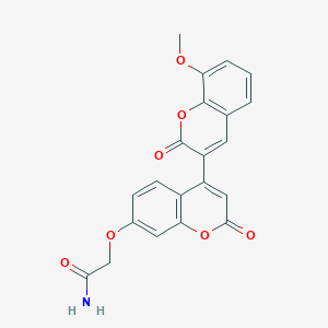 2-({8-methoxy-2,2'-dioxo-2H,2'H-[3,4'-bichromene]-7'-yl}oxy)acetamide - 869079-50-5