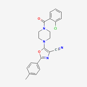 5-[4-(2-chlorobenzoyl)piperazin-1-yl]-2-(4-methylphenyl)-1,3-oxazole-4-carbonitrile - 946308-09-4