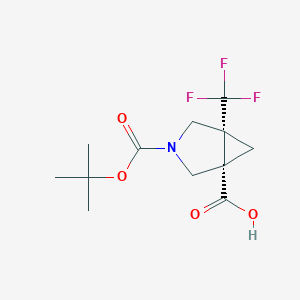 (1R,5S)-3-[(tert-butoxy)carbonyl]-5-(trifluoromethyl)-3-azabicyclo[3.1.0]hexane-1-carboxylic acid - 2137763-16-5
