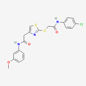 N-(4-chlorophenyl)-2-((4-(2-((3-methoxyphenyl)amino)-2-oxoethyl)thiazol-2-yl)thio)acetamide - 954075-91-3