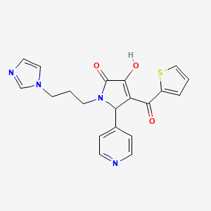 1-(3-(1H-imidazol-1-yl)propyl)-3-hydroxy-5-(pyridin-4-yl)-4-(thiophene-2-carbonyl)-1H-pyrrol-2(5H)-one - 381190-21-2