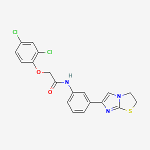 2-(2,4-dichlorophenoxy)-N-(3-(2,3-dihydroimidazo[2,1-b]thiazol-6-yl)phenyl)acetamide - 872630-18-7