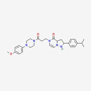 5-{3-[4-(4-methoxyphenyl)piperazin-1-yl]-3-oxopropyl}-2-[4-(propan-2-yl)phenyl]-4H,5H-pyrazolo[1,5-a]pyrazin-4-one - 1326825-04-0