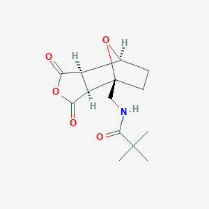 N-{[(1R,2S,6R,7S)-3,5-dioxo-4,10-dioxatricyclo[5.2.1.0^{2,6}]decan-1-yl]methyl}-2,2-dimethylpropanamide - 1418113-50-4