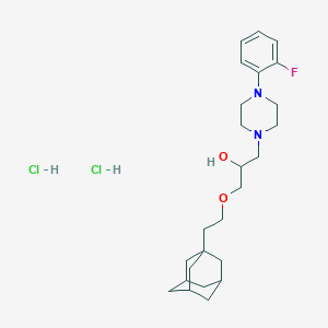1-[2-(Adamantan-1-yl)ethoxy]-3-[4-(2-fluorophenyl)piperazin-1-yl]propan-2-ol dihydrochloride - 473804-93-2