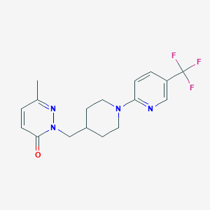 6-Methyl-2-({1-[5-(trifluoromethyl)pyridin-2-yl]piperidin-4-yl}methyl)-2,3-dihydropyridazin-3-one - 2097926-09-3