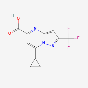 7-Cyclopropyl-2-(trifluoromethyl)pyrazolo[1,5-a]pyrimidine-5-carboxylic acid - 1781023-09-3
