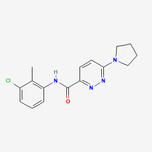 N-(3-chloro-2-methylphenyl)-6-(pyrrolidin-1-yl)pyridazine-3-carboxamide - 1421531-77-2