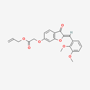 (Z)-allyl 2-((2-(2,3-dimethoxybenzylidene)-3-oxo-2,3-dihydrobenzofuran-6-yl)oxy)acetate - 622814-73-7