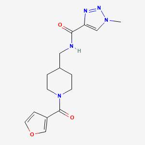N-((1-(furan-3-carbonyl)piperidin-4-yl)methyl)-1-methyl-1H-1,2,3-triazole-4-carboxamide - 1797243-90-3
