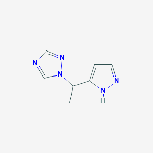 1-[1-(1H-pyrazol-3-yl)ethyl]-1H-1,2,4-triazole - 303996-69-2